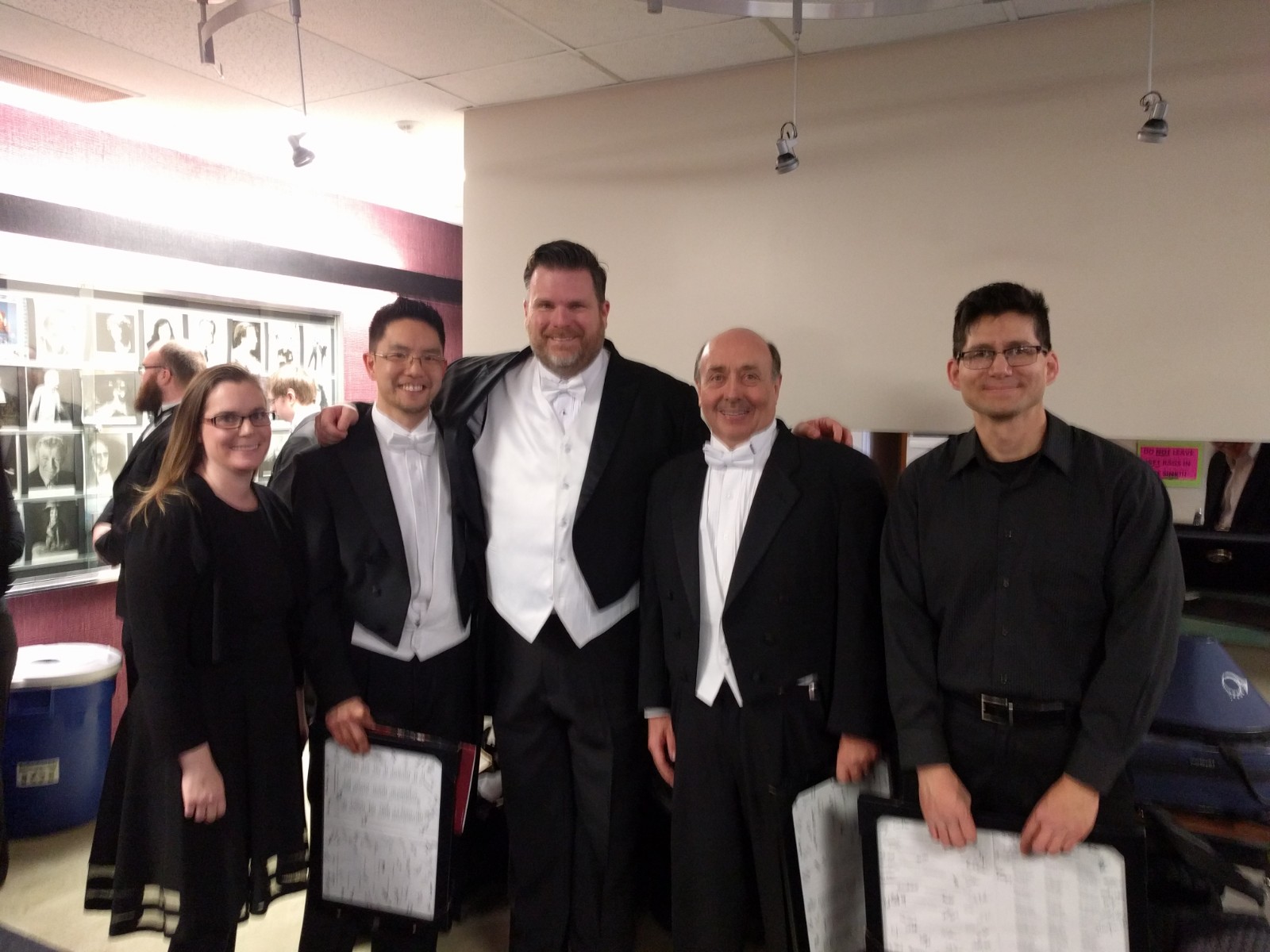 CBDNA North Central Conference 2018, Joni, Jason Nam, Eric Smedley,  Stephen Pratt, and Kevin Bobo
