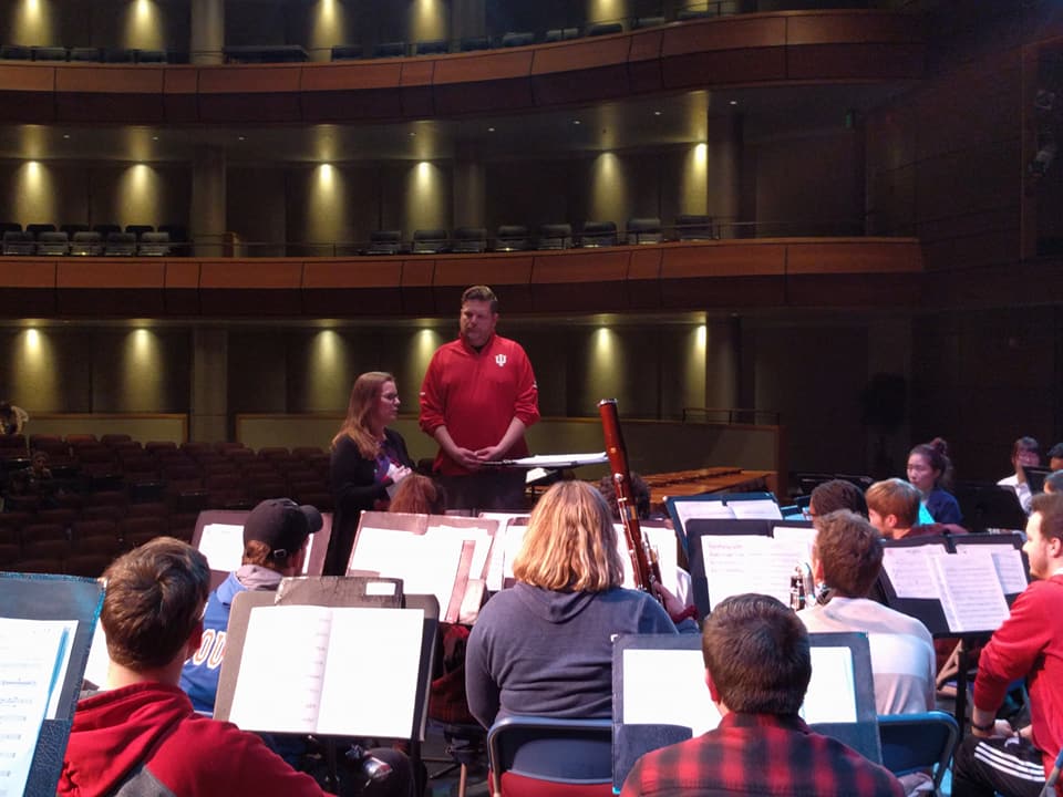 CBDNA North Central Conference 2018, Rehearsal "Event Horizon" with IU Symphonic Band, Eric Smedley, Conductor
